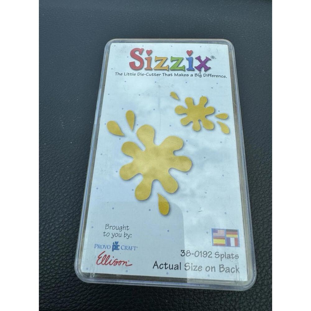 Sizzix Original Yellow  Lot- Picket Fence Jungle Leaves Lead Stem Splats B3 - Picture 6 of 6